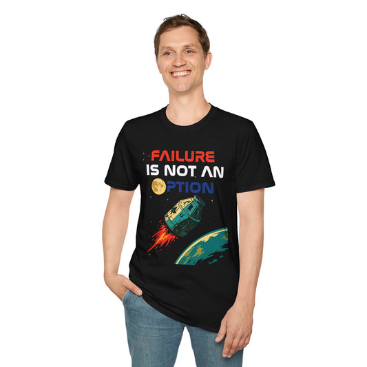Failure Is Not An Option Rocket T-Shirt | Space Vintage Retro Typography