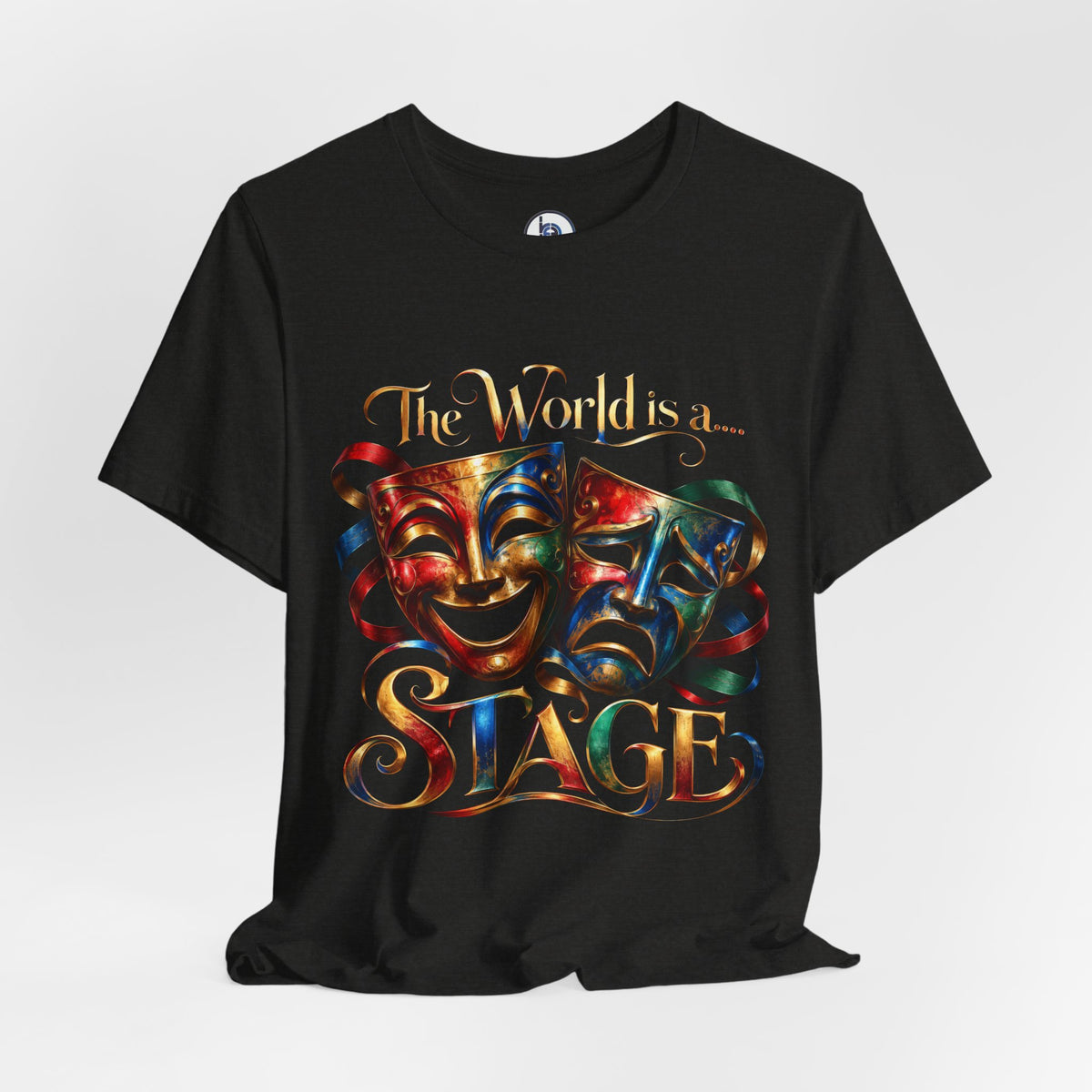 "The World is a Stage" Theatrical Drama Stage Mask Tee