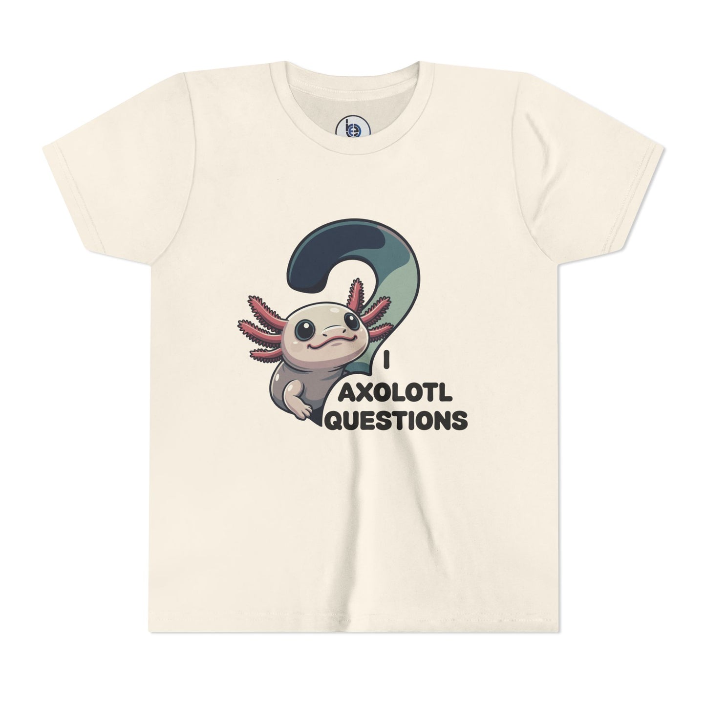 Axolotl Questions Youth Tee | Cute Axolotl Cartoon Shirt