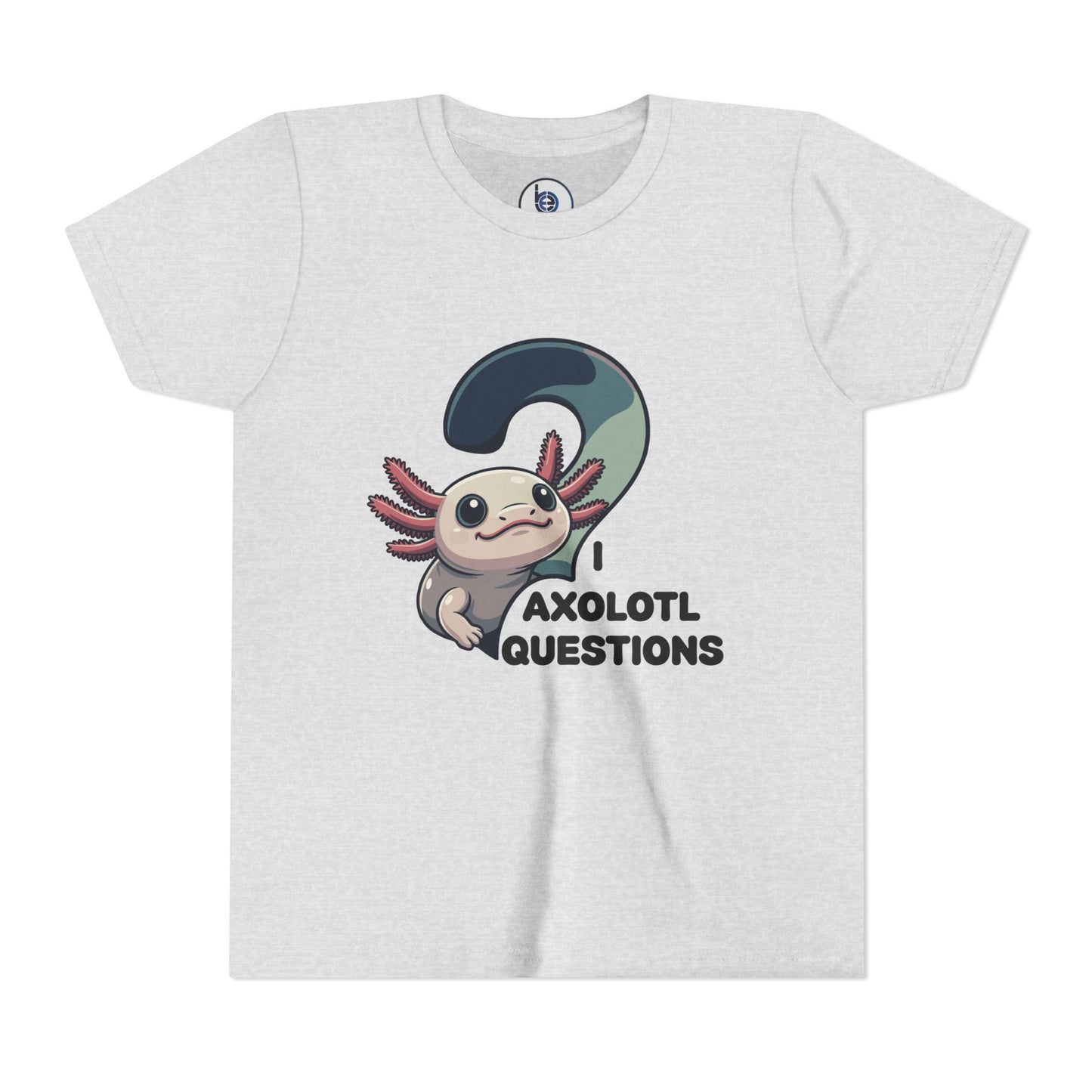 Axolotl Questions Youth Tee | Cute Axolotl Cartoon Shirt