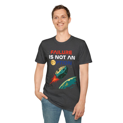 Failure Is Not An Option Rocket T-Shirt | Space Vintage Retro Typography