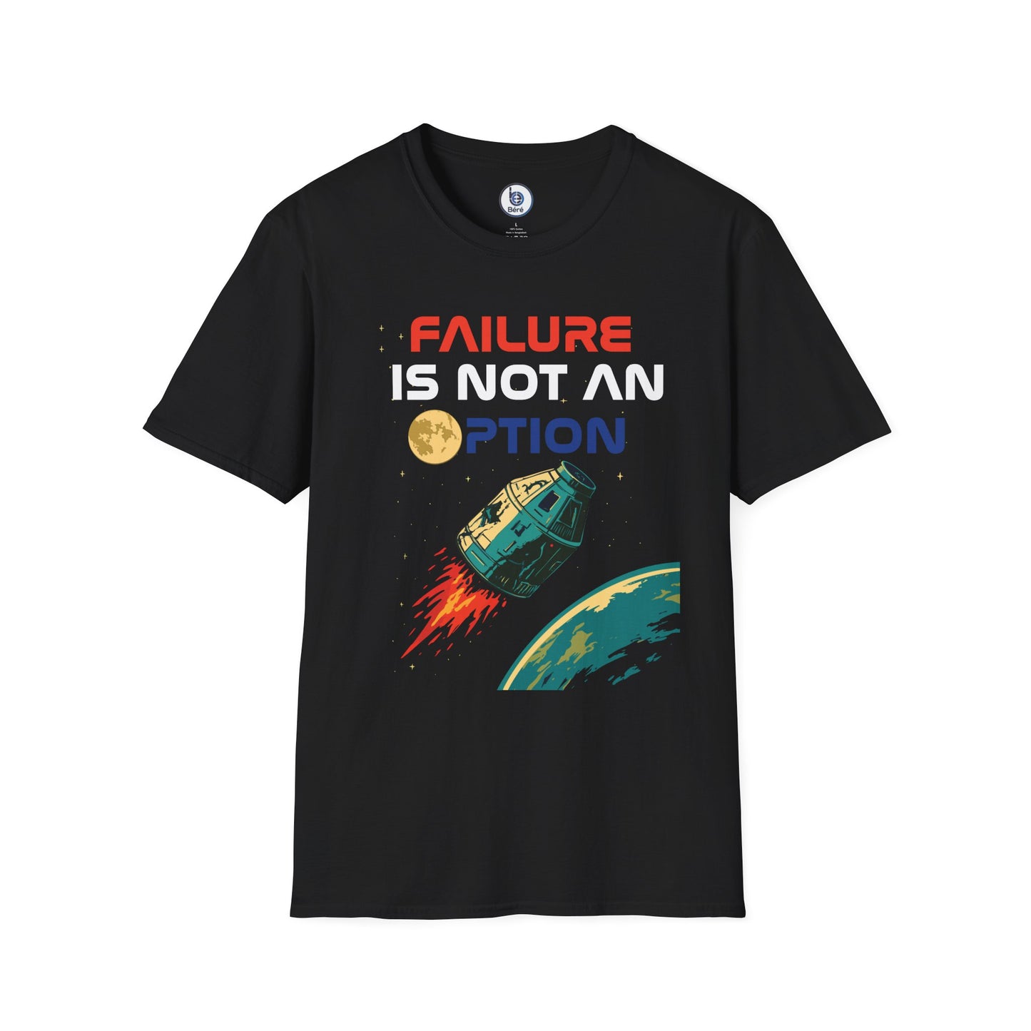 Failure Is Not An Option Rocket T-Shirt | Space Vintage Retro Typography
