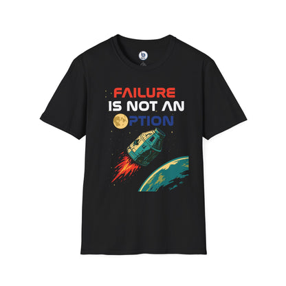 Failure Is Not An Option Rocket T-Shirt | Space Vintage Retro Typography