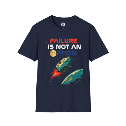 Failure Is Not An Option Rocket T-Shirt | Space Vintage Retro Typography