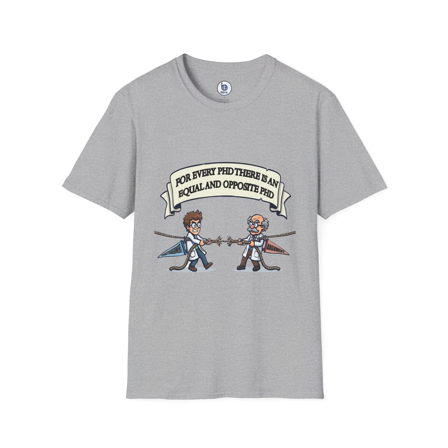 PhD Opposite Pair T-Shirt | Funny Scientist Duel Illustration