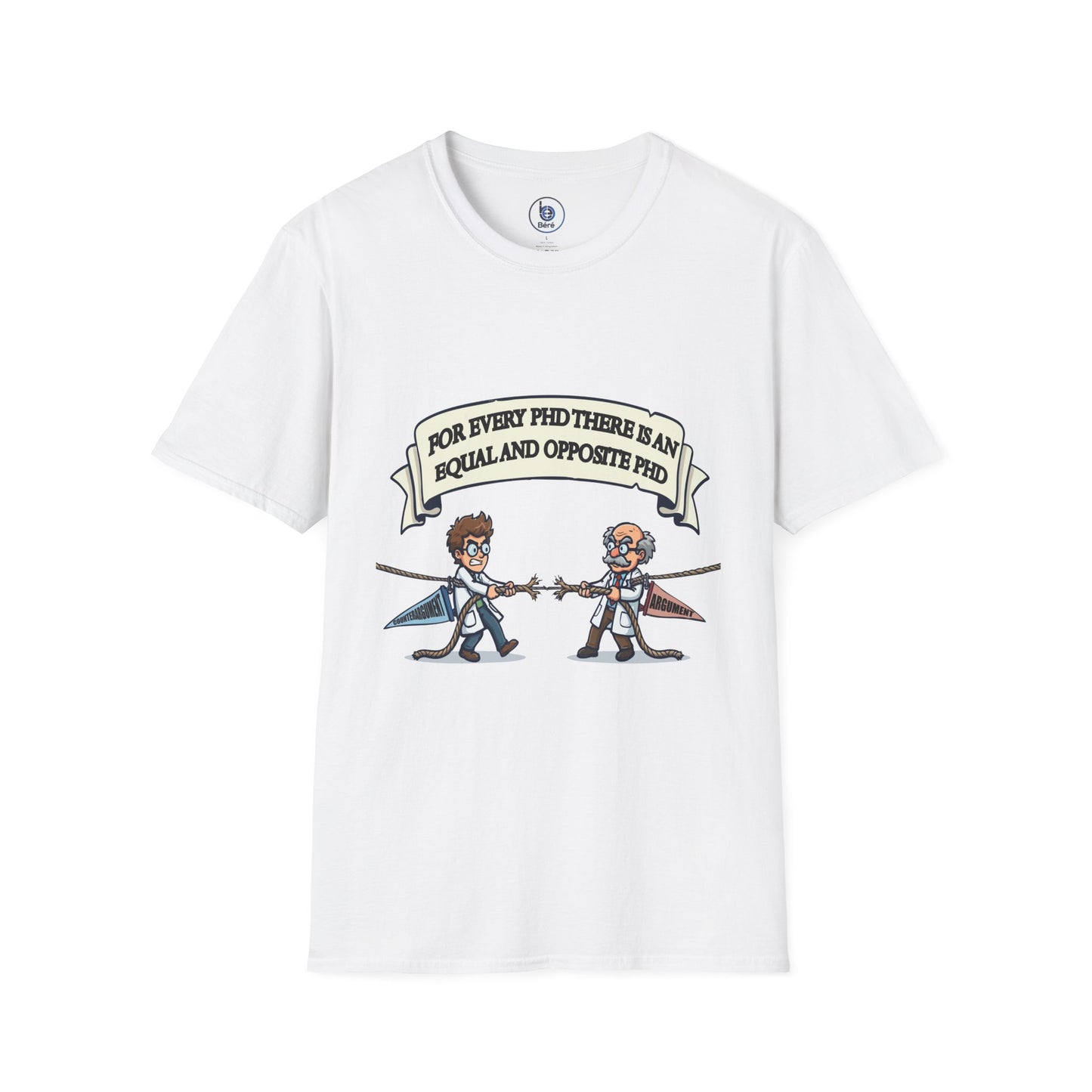 PhD Opposite Pair T-Shirt | Funny Scientist Duel Illustration