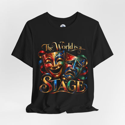 "The World is a Stage" Theatrical Drama Stage Mask Tee