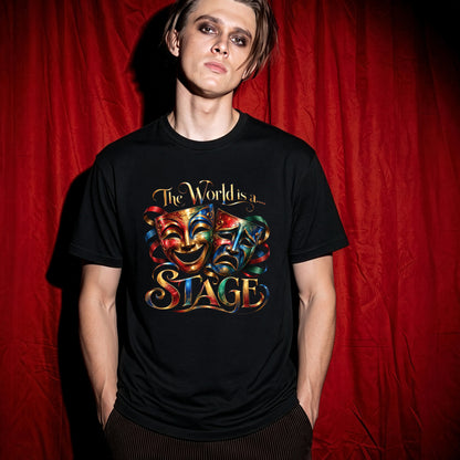 "The World is a Stage" Theatrical Drama Stage Mask Tee