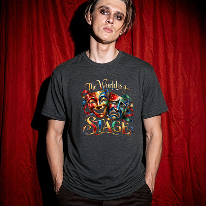 "The World is a Stage" Theatrical Drama Stage Mask Tee