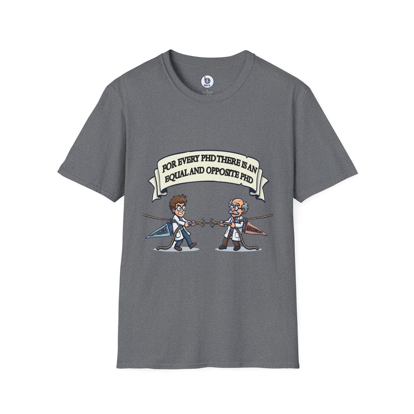 PhD Opposite Pair T-Shirt | Funny Scientist Duel Illustration