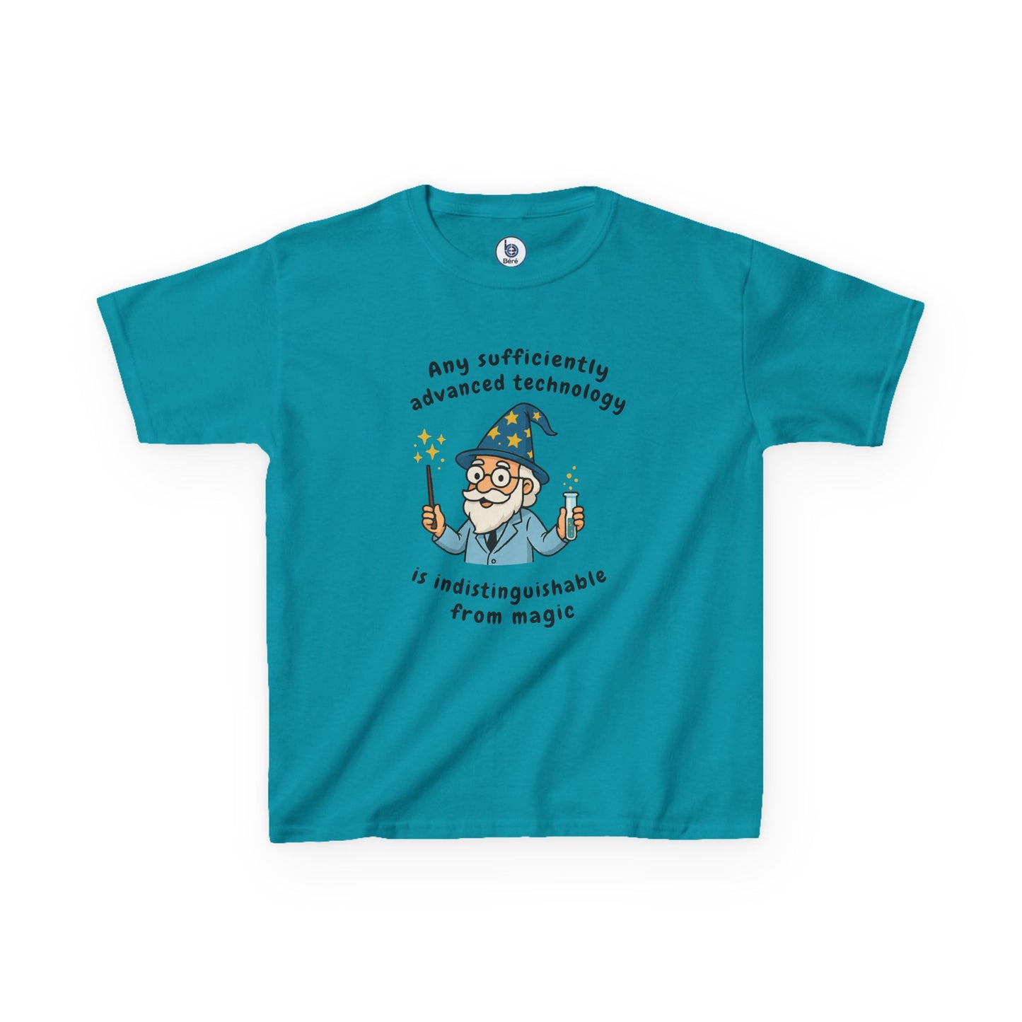 Wizard Cartoon Saying "Any Sufficiently Advanced Technology Is Indistinguishable From Magic" Tee | Kids T-Shirt