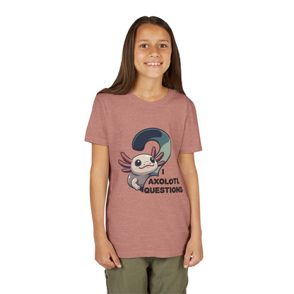 Axolotl Questions Youth Tee | Cute Axolotl Cartoon Shirt
