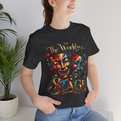 "The World is a Stage" Theatrical Drama Stage Mask Tee