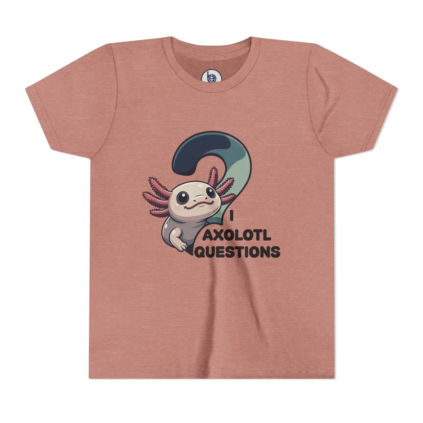 Axolotl Questions Youth Tee | Cute Axolotl Cartoon Shirt