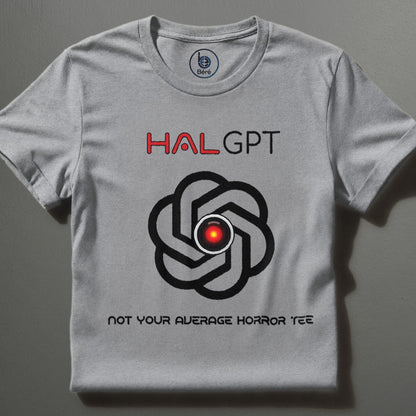Grey HAL GPT “2001 Could Be 2030” AI horror layflat T-shirt